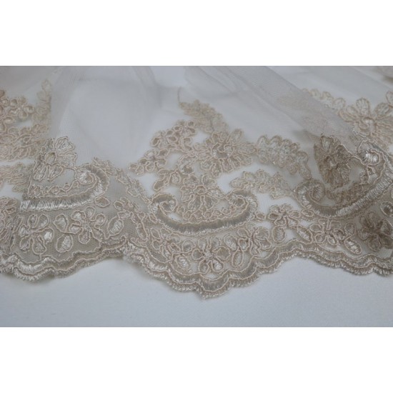 Lace Edging, Lace Trim, Champagne Colour, 5.5" Width 