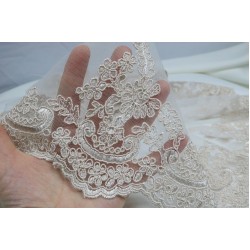 Lace Edging, Lace Trim, Champagne Colour, 5.5" Width 
